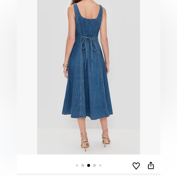 Shoshanna Blue Denim Midi Dress - Picture 2 of 6